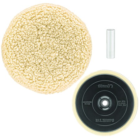 Dewalt 7" WOOL BONNET & BACKING PAD DW4985CL